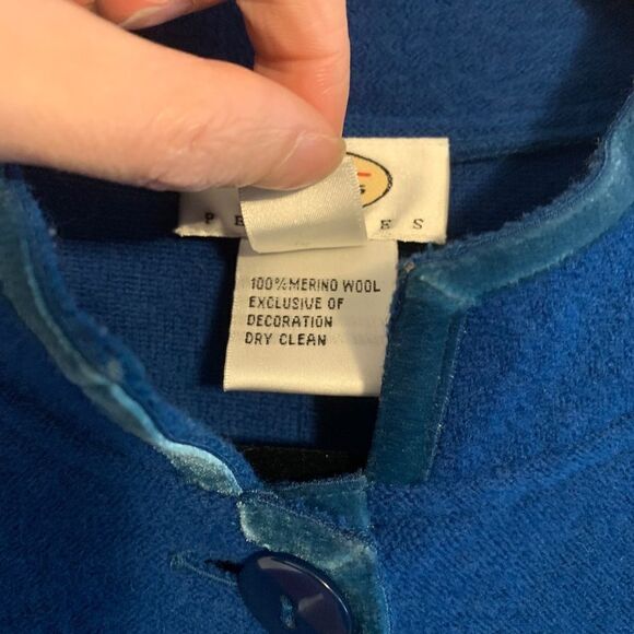Talbots Blue Wool Jacket - Picture 7 of 8